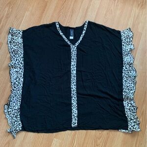Swimsuits For All Animal Print Swimsuit Cover Up Dress Size 10/12 **FLAW**